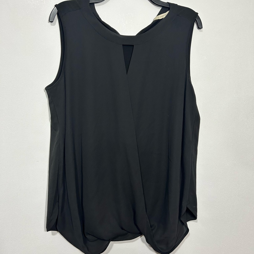 41 Hawthorne Drape Front Stylish Whimsical Sleeveless Women’s Top With Tie Back